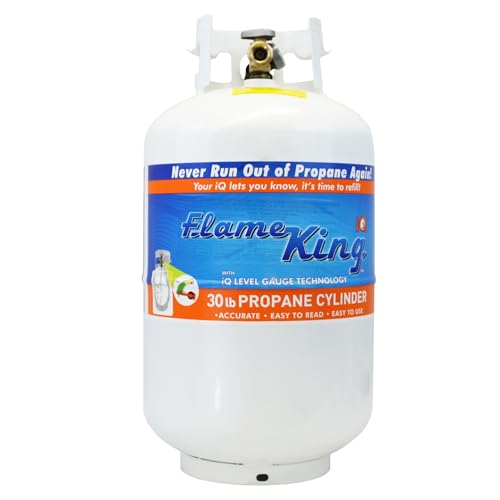 Flame King Flame King YSN330 30lb Steel Propane Tank Cylinder with Gauge and OPD Valve for Grills and BBQs, - Outdoor Depot
