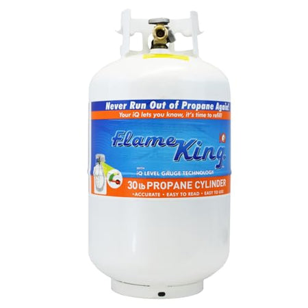 Flame King Flame King YSN330 30lb Steel Propane Tank Cylinder with Gauge and OPD Valve for Grills and BBQs, - Outdoor Depot