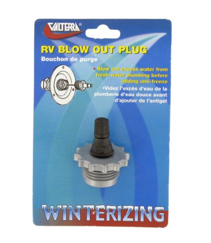 Valterra Valterra P23508VP Gray RV Blow-Out Plug with Shrader Valve - Outdoor Depot