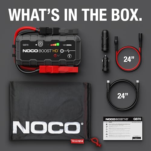NOCO NOCO Boost GB70: 2000A UltraSafe Jump Starter – 12V Lithium Battery Booster Pack, Portable Jump Box, - Outdoor Depot