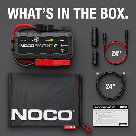 NOCO NOCO Boost GB70: 2000A UltraSafe Jump Starter – 12V Lithium Battery Booster Pack, Portable Jump Box, - Outdoor Depot