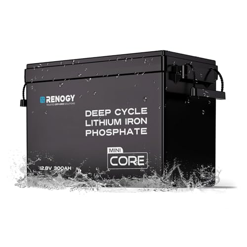 Renogy 300Ah LiFePO4 Lithium Battery, 12V Mini Size Deep Cycle Battery