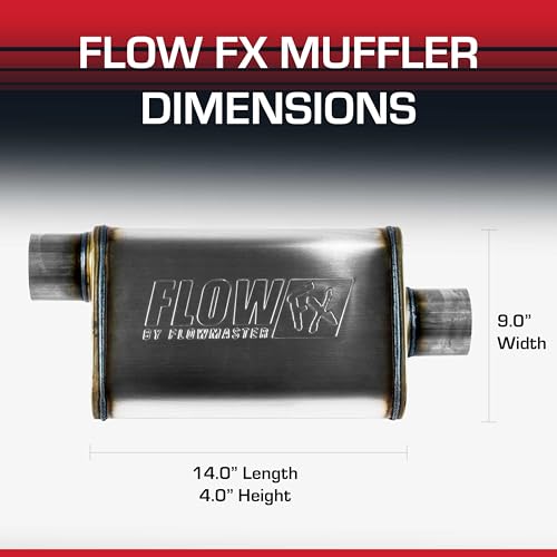 Flowmaster Flowmaster Flow FX Chambered Muffler – 3.00” Offset In / 3.00” Center Out – Moderate Sound – - Outdoor Depot