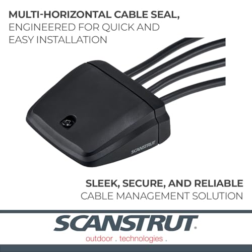 Scanstrut Scanstrut DS-H-Multi-BLK Horizontal Multi Cable Seal – Black - Outdoor Depot