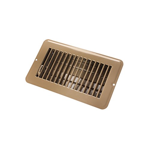 JR Products JR Products 02-28975 Dampered Floor Register - 4" x 8", Brown - Outdoor Depot