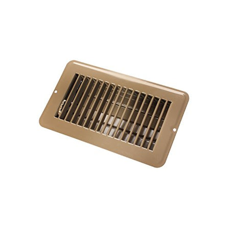 JR Products JR Products 02-28975 Dampered Floor Register - 4" x 8", Brown - Outdoor Depot