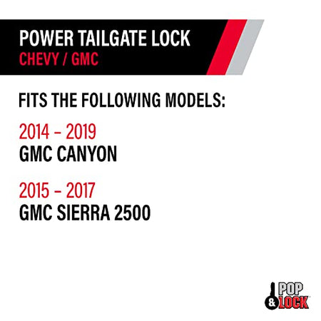 Pop & Lock Pop & Lock – Power Tailgate Lock for Chevrolet Silverado 1500, GMC Sierra 1500 & 2500 (PL8140) - Outdoor Depot