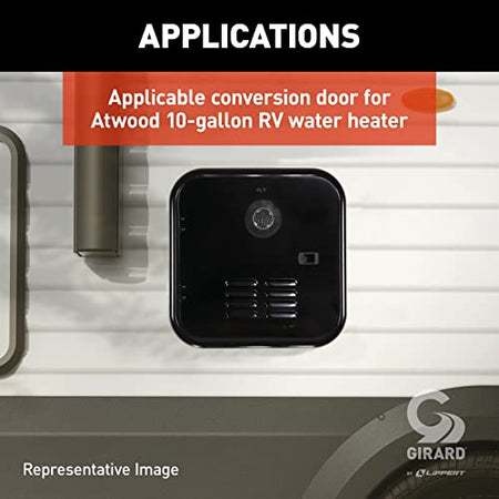 COMBLU Girard Products Llc RV Water Heater Door Installation Kit - 10-Gallon, Black - Outdoor Depot