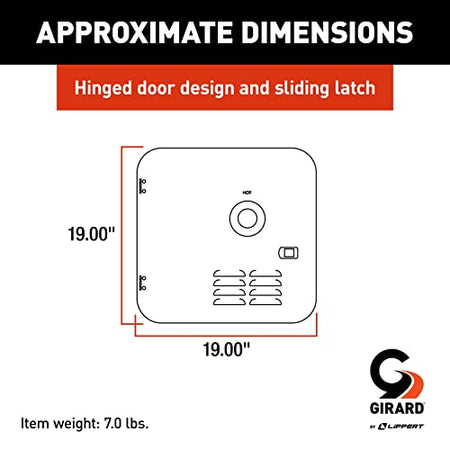 COMBLU Girard Products Llc RV Water Heater Door Installation Kit - 10-Gallon, Black - Outdoor Depot