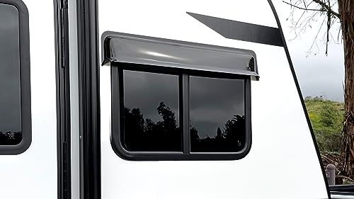 GT Styling RainBlade RV Window Deflector and Sun Visor (Fits 32-37 inch Wide Window) Smoke - Outdoor Depot