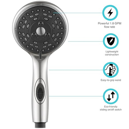 Dura Faucet Dura Faucet Premium RV Handheld Shower Wand with Eco-Friendly On/Off Switch (Brushed Satin - Outdoor Depot