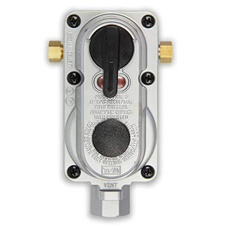 Flame King Flame King (ACR-2) Without Pigtails 2-Stage Auto Changeover LP Propane Gas Regulator For RVs, - Outdoor Depot