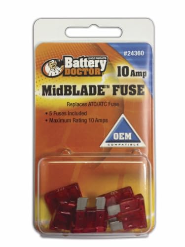 WirthCo 24370 Battery Doctor 20 Amp MidBlade Fuse, 5 Pack