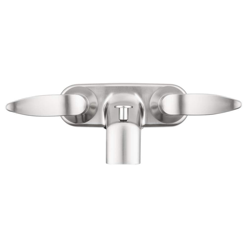 Dura Faucet Dura Faucet DF-SA110LH-SN RV Tub, Shower Faucet Valve Diverter with Winged Levers (Brushed Satin - Outdoor Depot