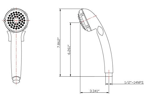 Dura Faucet Dura Faucet DF-SA400-BQ RV Hand Held Shower Wand, Water Saving Trickle Switch (Bisque Parchment) - Outdoor Depot