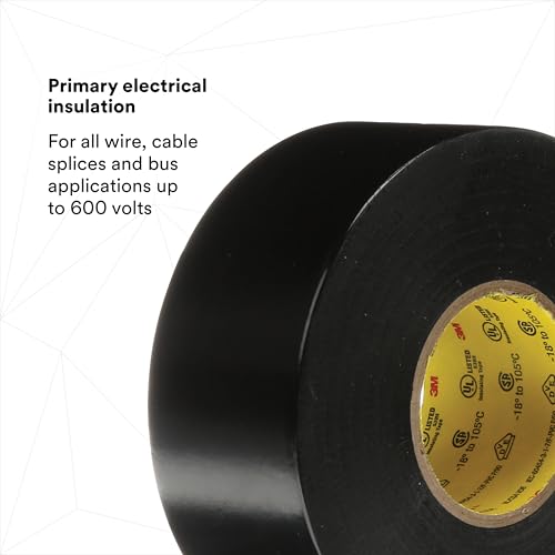 3M 3M Scotch Super 33+ Electrical Tape - 3/4 in x 52 ft, Premium Grade All-Weather Vinyl, Resistant to - Outdoor-Depot.us