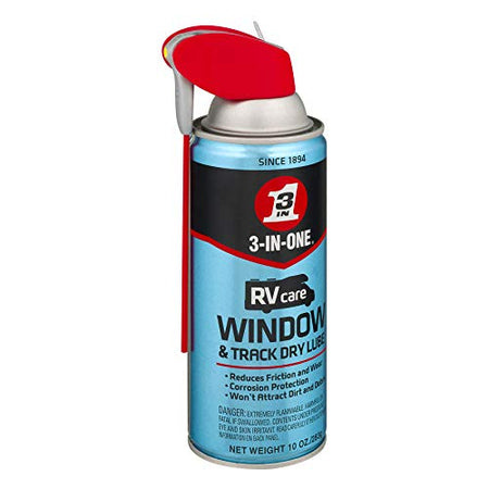 3-IN-ONE 3-IN-ONE RVcare Window & Track Dry Lube with SMART STRAW SPRAYS 2 WAYS, 10 OZ - Outdoor-Depot.us