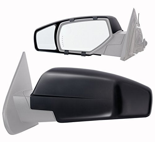 K SOURCE Snap & Zap 80910 Custom Fit Towing Mirror for 2014-2018 Silverado/Sierra 1500, 2015-2019 2500, 3500, Patented