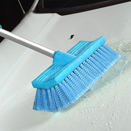 Mr. Long Arm Mr Long Arm, Inc. 0483M Bi-Level Flow-Thru Soft Brush, Blue - Outdoor Depot