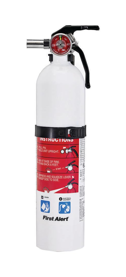 First Alert First Alert REC5 Recreation Fire Extinguisher, UL Rated 5-B:C, White, 1-Pack - Outdoor Depot