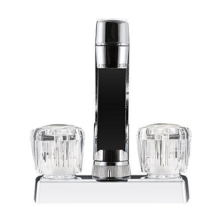 Dura Faucet Dura Faucet DF-PK640A-CP RV Swivel Kitchen, Galley or Bar Faucet with Crystal Acrylic Knobs - Outdoor Depot