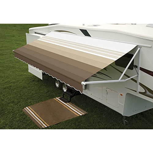 Dometic 9100 Power Awning - Standard Hardware with Bottom Wire Exit - Polar White Awning with Soft Grip Handles, and Cast Aluminium Safety Latches
