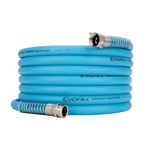 Camco Camco EvoFlex 25-Foot Drinking Water Hose | Features an Extra Flexible Construction | Stainless Steel - Outdoor Depot