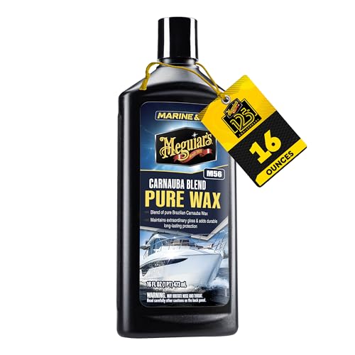 Meguiar's Meguiar's M5616 Marine/RV Pure Wax Carnauba Blend, Long-Lasting Liquid Wax for Protecting Gel - Outdoor Depot