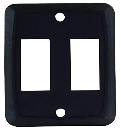 JR Products JR Products 12885 Black Double Switch Face Plate - Outdoor Depot