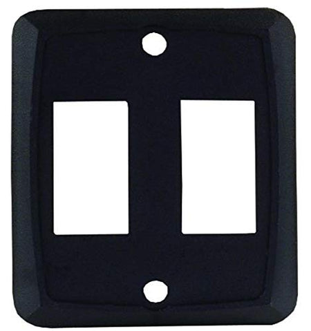JR Products JR Products 12885 Black Double Switch Face Plate - Outdoor Depot