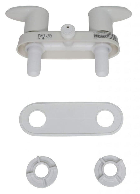 Dura Faucet Dura Faucet DF-PK600A-CP RV Kitchen Sink Faucet with Crystal Acrylic Knobs (Chrome) - Outdoor Depot