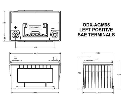 ODYSSEY Odyssey Battery ODX-AGM65 Extreme Series AGM Battery - Outdoor Depot