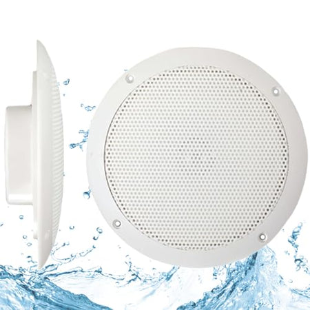 PQN Audio PQN Audio ECO50-4W Waterproof Marine Speakers - RV, Camper, Boat, Wall and Floor Outdoor Speakers - Outdoor Depot