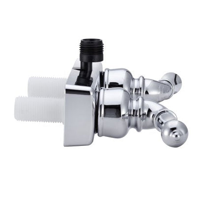 Dura Faucet Dura Faucet DF-SA100C-CP RV Shower Faucet Valve Diverter with Classical Handles (Chrome) - Outdoor Depot