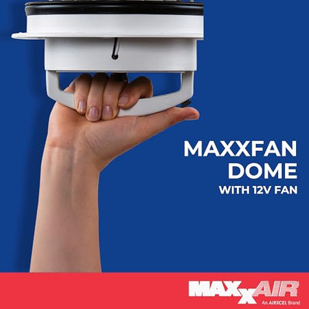 Maxxair MAXXAIR Maxxfan Dome 6" Round 12V Ventilation Fan - Compact Solution for Rooftop or Sidewall - Outdoor Depot