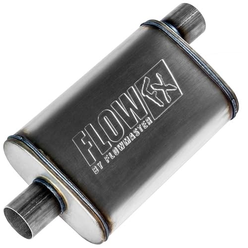 Flowmaster Flowmaster Flow FX Chambered Muffler – 2.50” Offset In / 2.50” Center Out – Moderate Sound – - Outdoor Depot