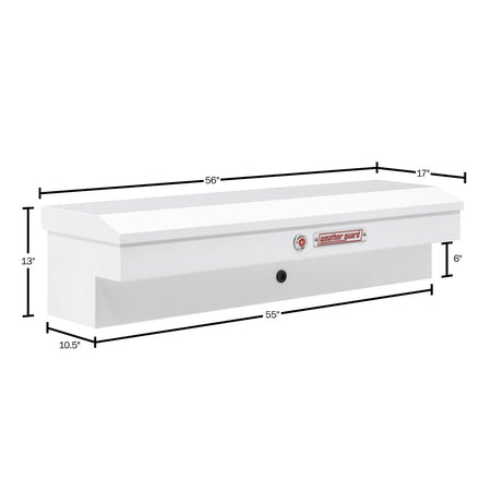 Weather Guard Model 175-3-04 56in Lo-Side Box, Steel, White, 4.0 cu ft - Outdoor Depot