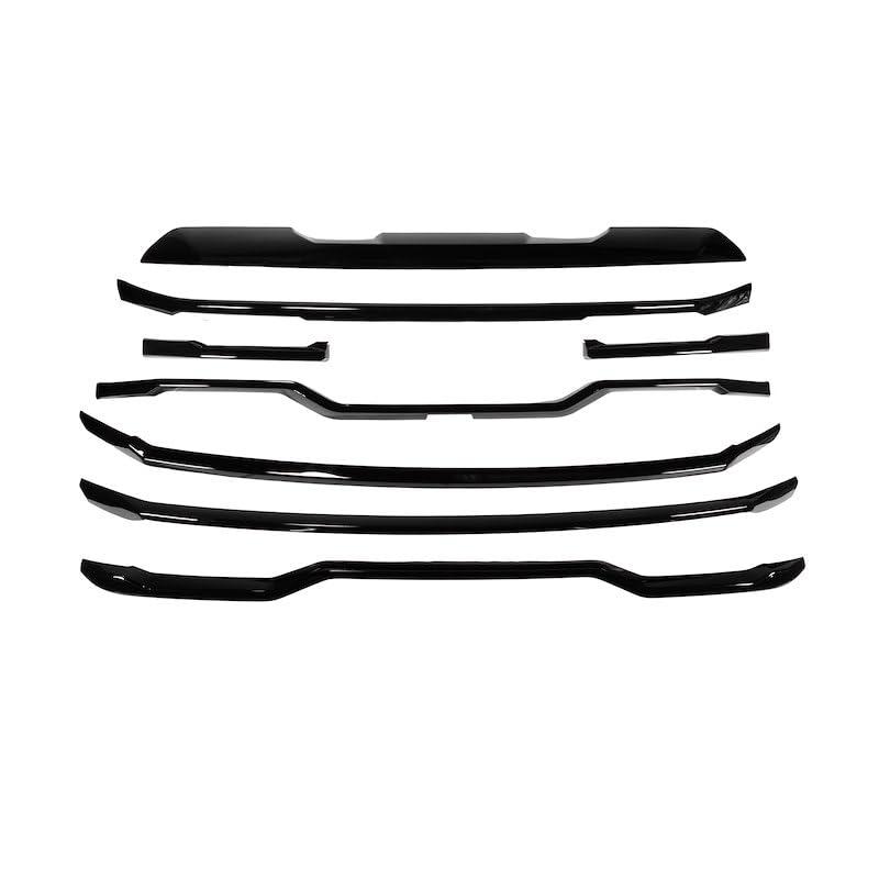 Coast to Coast International CCI Grille Insert GI205BLK, Tape-On Overlay, 8 Piece, Painted, Gloss Black, ABS - Outdoor Depot