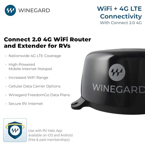 Winegard Winegard Connect 2.0 4G WF2-435 Router and WiFi Extender – High-Performance 4G LTE – Long-Range - Outdoor Depot
