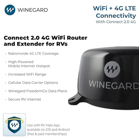 Winegard Winegard Connect 2.0 4G WF2-435 Router and WiFi Extender – High-Performance 4G LTE – Long-Range - Outdoor Depot