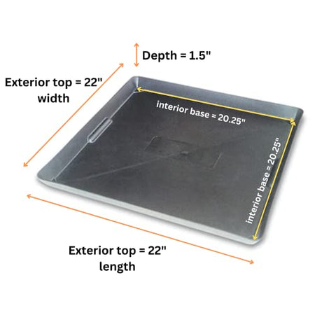 WirthCo WirthCo 40092 Funnel King Drip Tray - Black Plastic 22 x 22 x 1.5 Inches - Perfect for Catching - Outdoor Depot