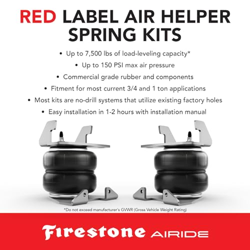 Airide Firestone Airide 2709 Red Label Rear Air Springs Kit fits 2011-2025 Silverado Sierra 2500HD 3500HD | - Outdoor Depot