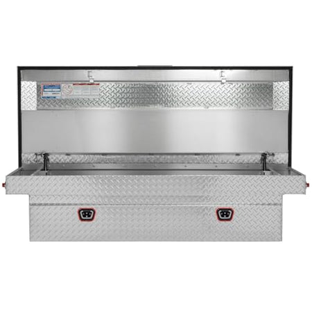 Weather Guard Weather Guard Model 117-0-04 Saddle Box, Aluminum, Full Extra Wide, Clear, 14.4 cu ft - Outdoor Depot