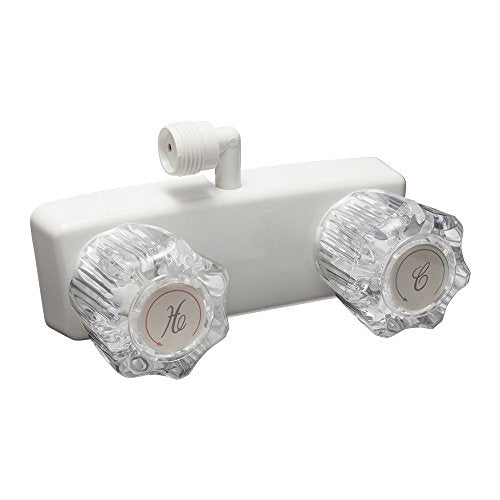 Dura Faucet Dura Faucet DF-SA100A1-WT RV Shower Faucet Valve Diverter with 2-Knobs for Exterior Shower Boxes - Outdoor Depot
