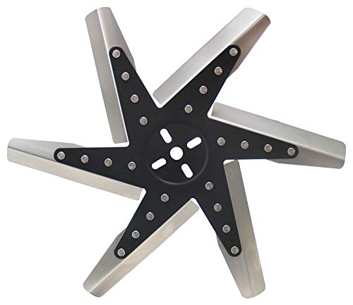 Derale 19117 17" High Performance Stainless Steel Flex Fan Standard Rotation,Black