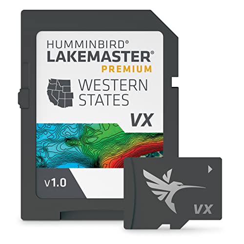 Humminbird LakeMaster Premium Western States V1 Map SD Card for Fish Finders