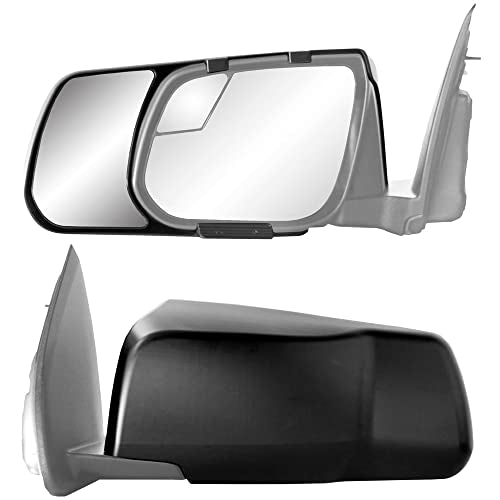 K Source Snap & Zap Custom Towing Mirror Pair for Chevrolet Colorado/ GMC Canyon, Black