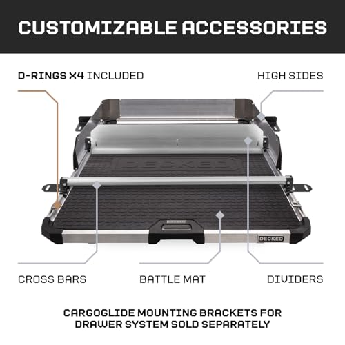 DECKED CargoGlide Truck Bed Slide – 1500 lb Capacity, 75% Extension – Heavy-Duty Pickup Cargo Slide for Easy - Outdoor Depot