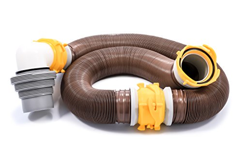 Camco Camco 39625 Revolution 20' Sewer Hose Kit with 360 Degree Swivel Fittings and 4-in1 Elbow Adapter, - Outdoor Depot