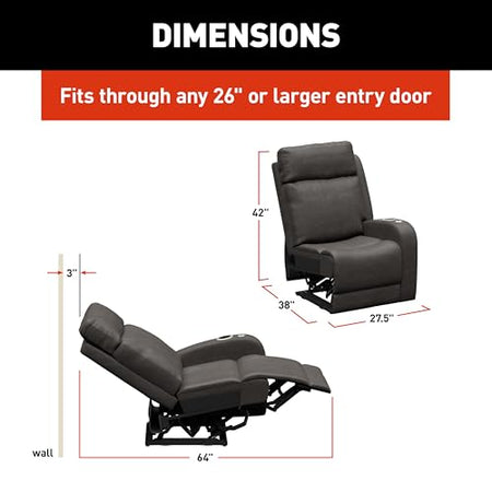 THOMAS PAYNE THOMAS PAYNE Signature Seismic Series McCoy RV Theater Seating Left Arm Recliner with Power - Outdoor Depot